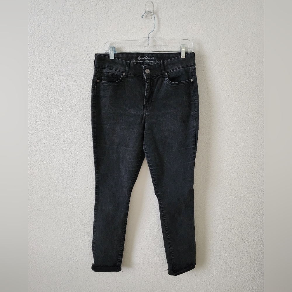 Gloria Vanderbilt Size 10 All Around Slimming Effect Curvy Black Skinny Jeans